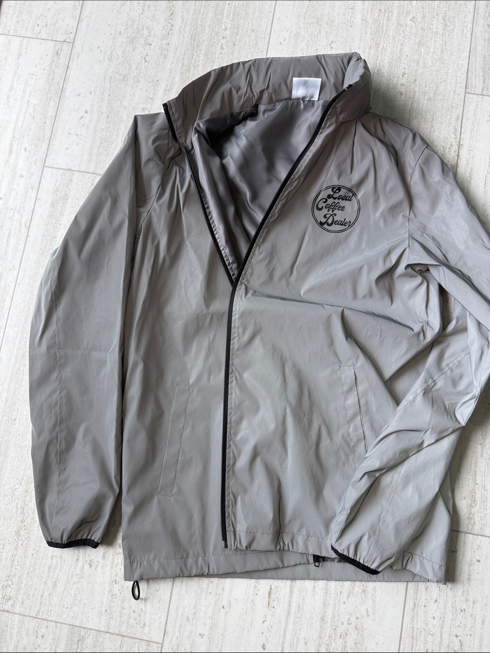 MGK The 27 Club Light Gray Windbreaker Jacket with Chest Logo
